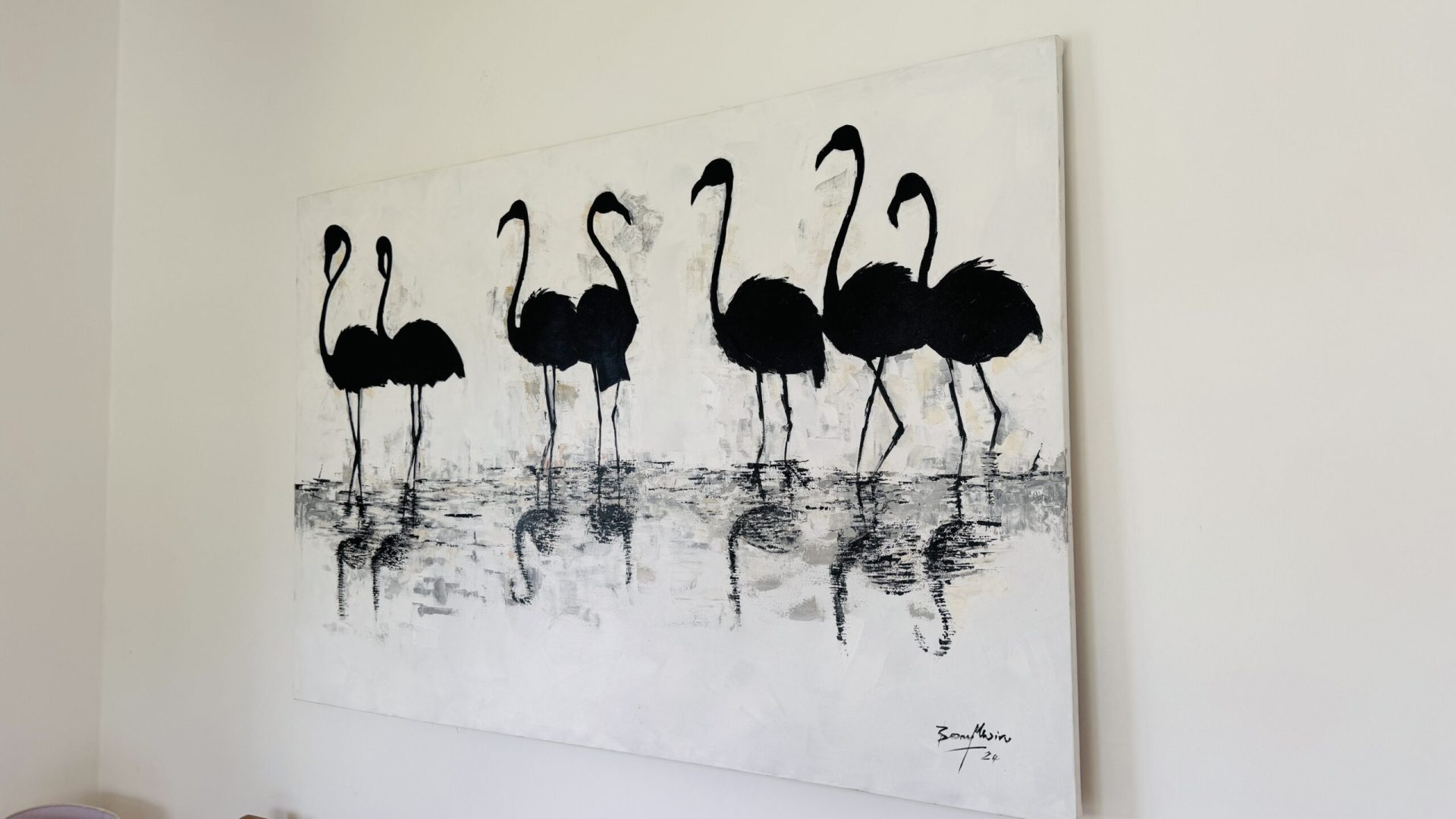 Flamingo Art wall